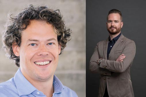 Jan van Casteren (links) en Douglas Brown