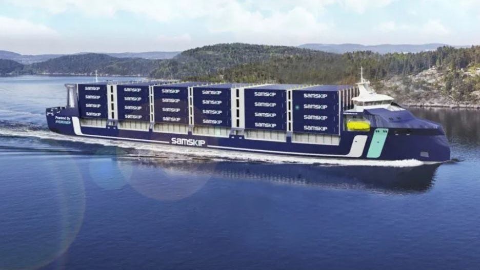 Samskip bouwt schepen met waterstofaandrijving