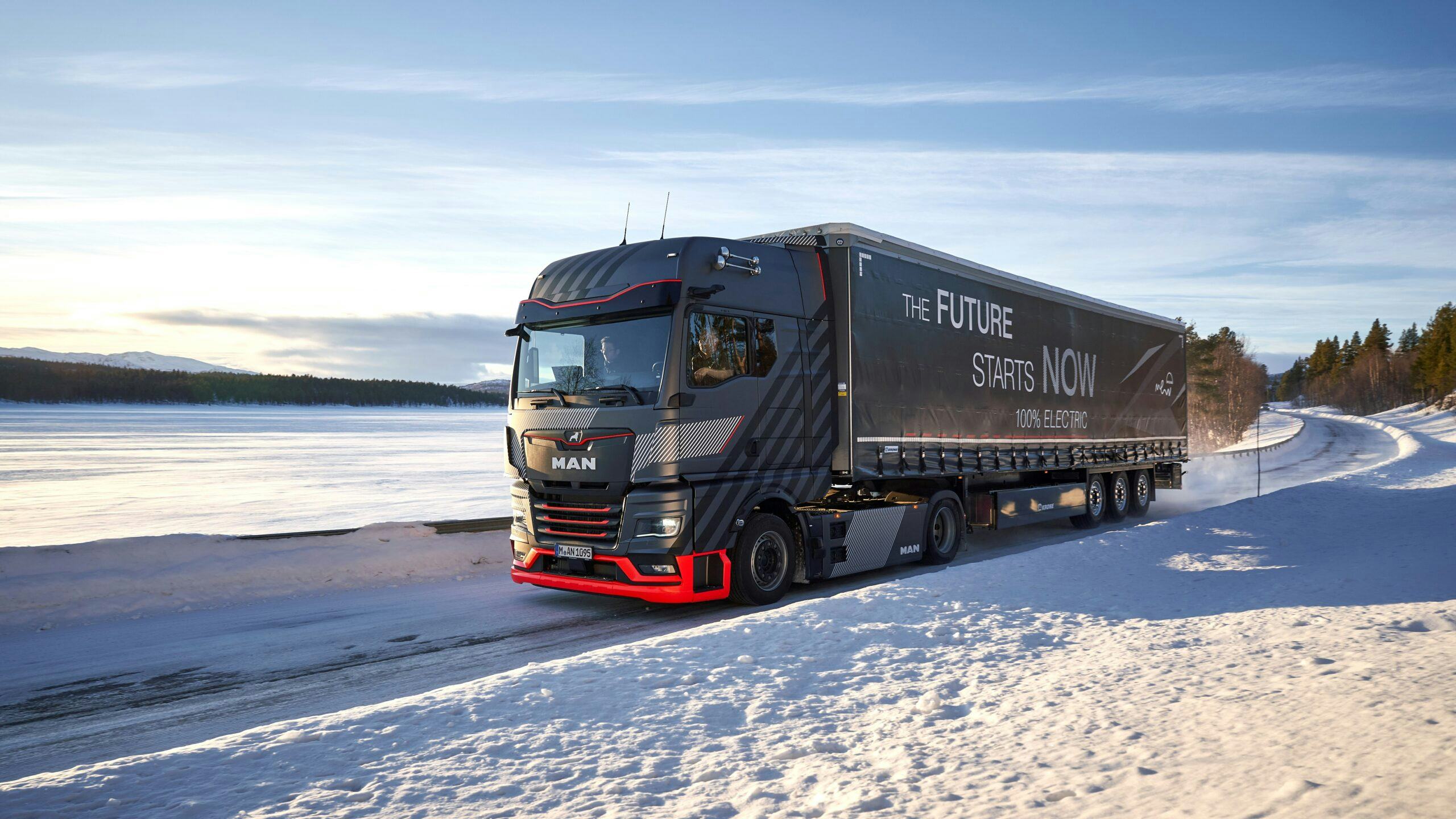 Ook e-truck MAN doorstaat arctische omstandigheden