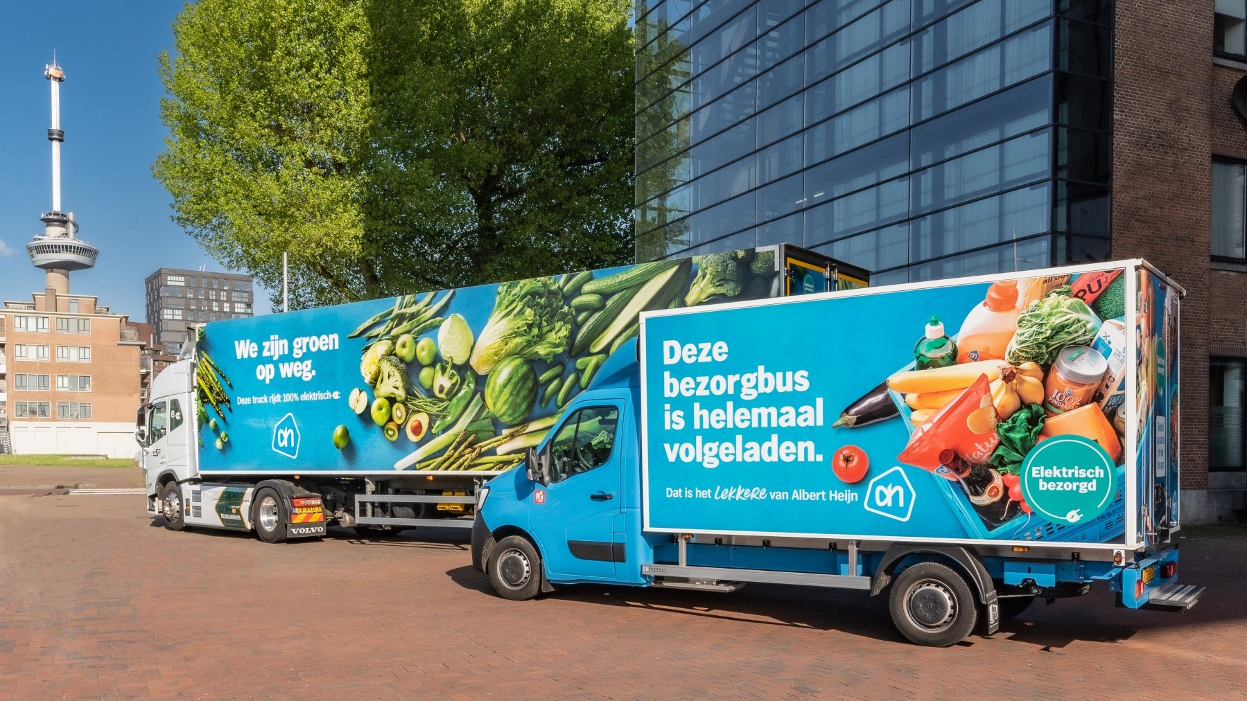 Albert Heijn Bezorgt En Bevoorraadt Nu Ook Rotterdam Volledig Elektrisch