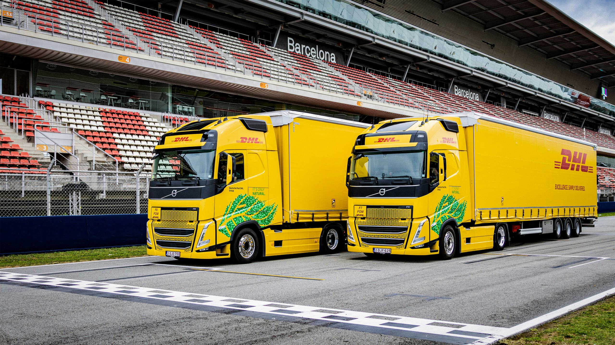 DHL rijdt Formule 1 door Europa met trucks op biobrandstof