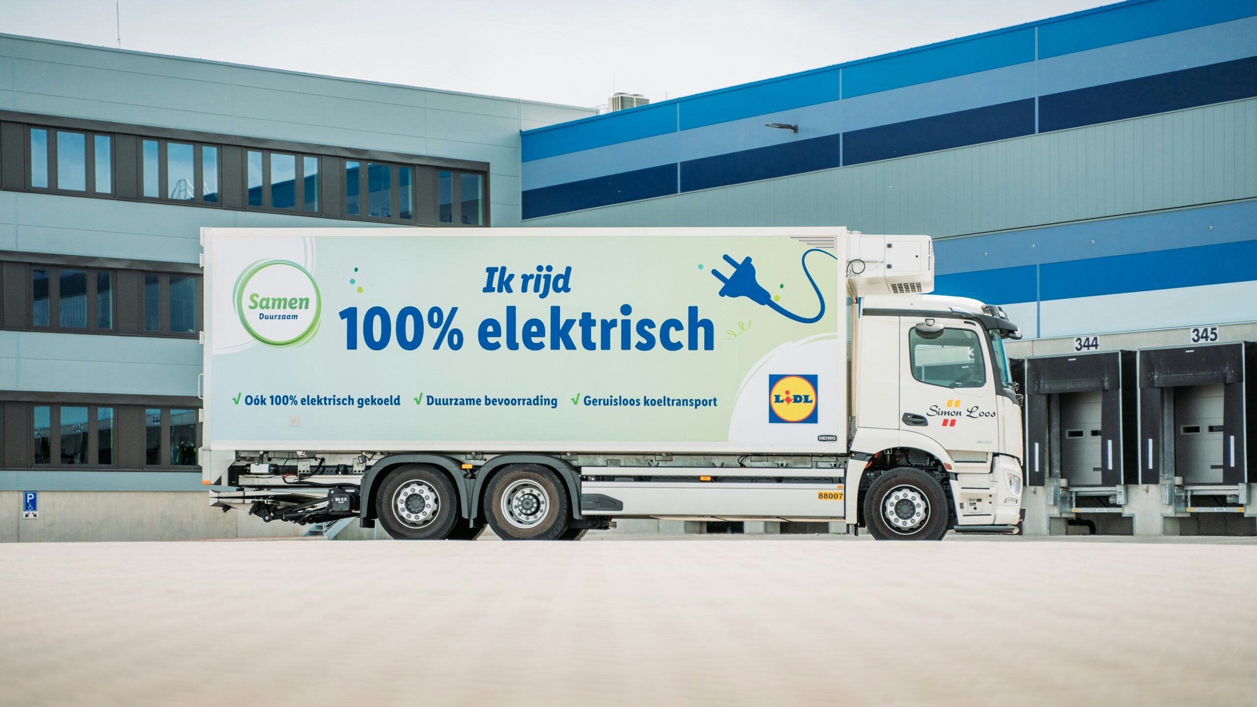 Simon Loos rijdt ruim 100.000 kilometer met e-truck voor Lidl