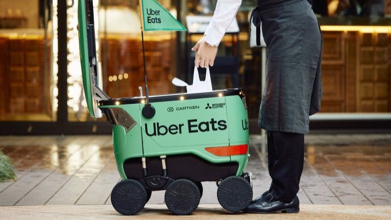 Uber Eats begint robotbezorgdienst in Japan