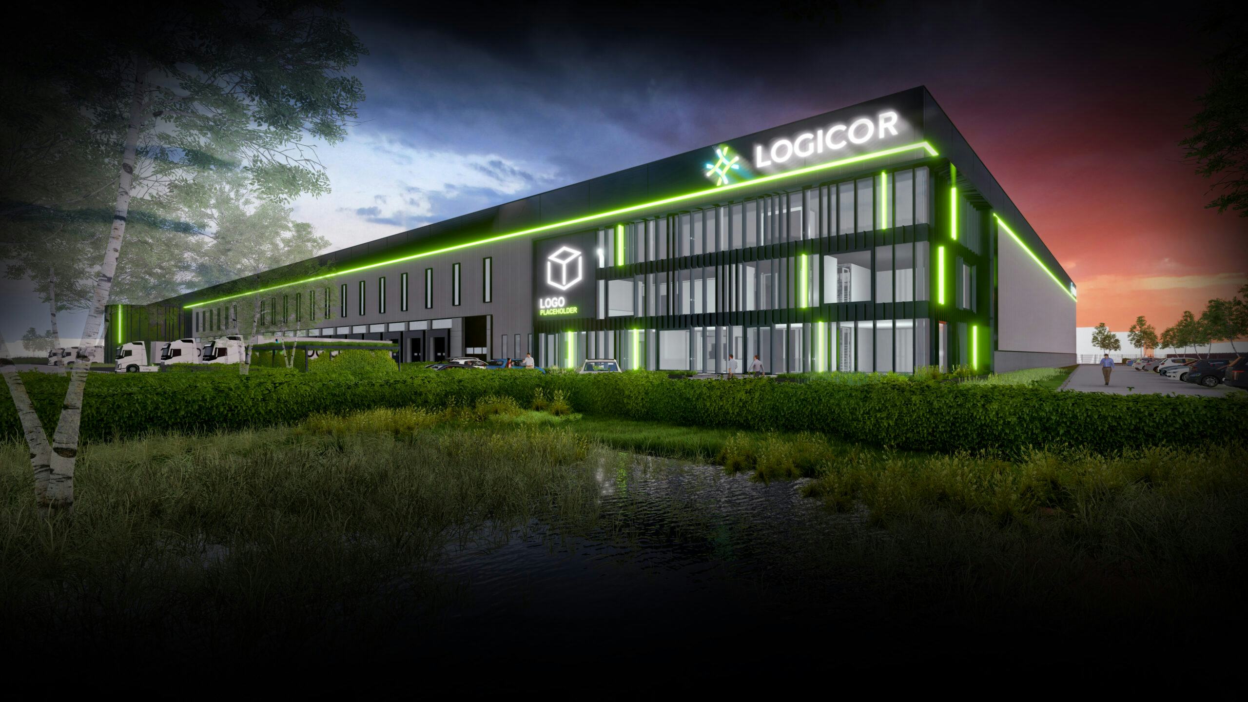Een artist impression van het nieuwe project van Logicor in Roosendaal.