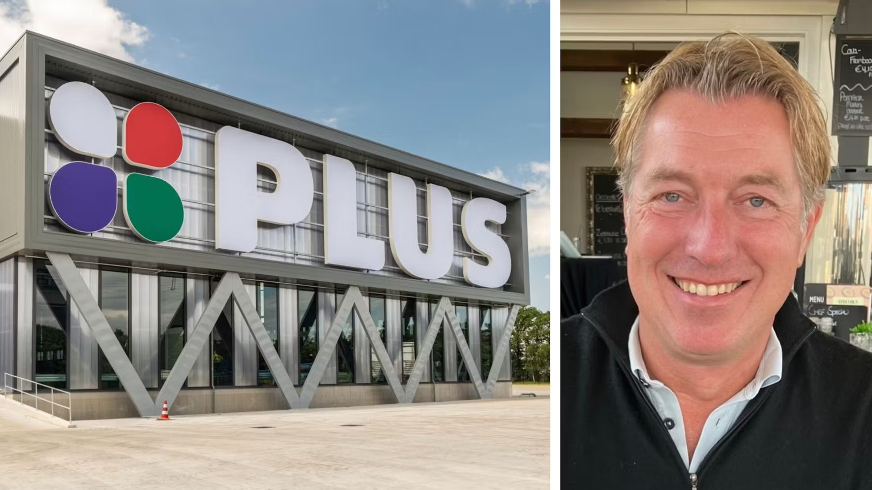 (Pascal van Haren. Foto's: Plus en LinkedIn)