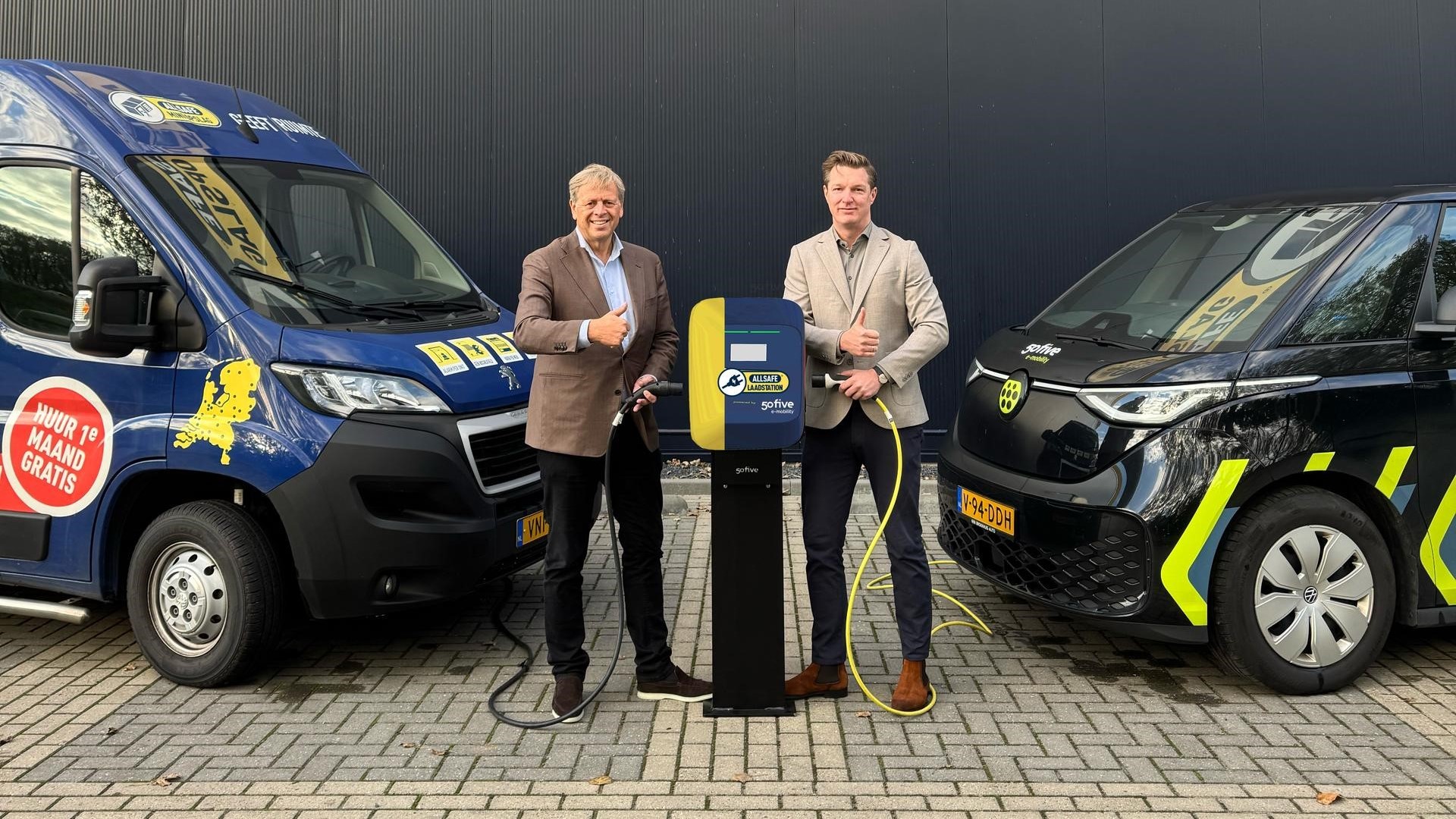 Eric Stubbé, oprichter en ceo van Allsafe (links) en Manfred Klumpenaar, oprichter en ceo van 50five Group

