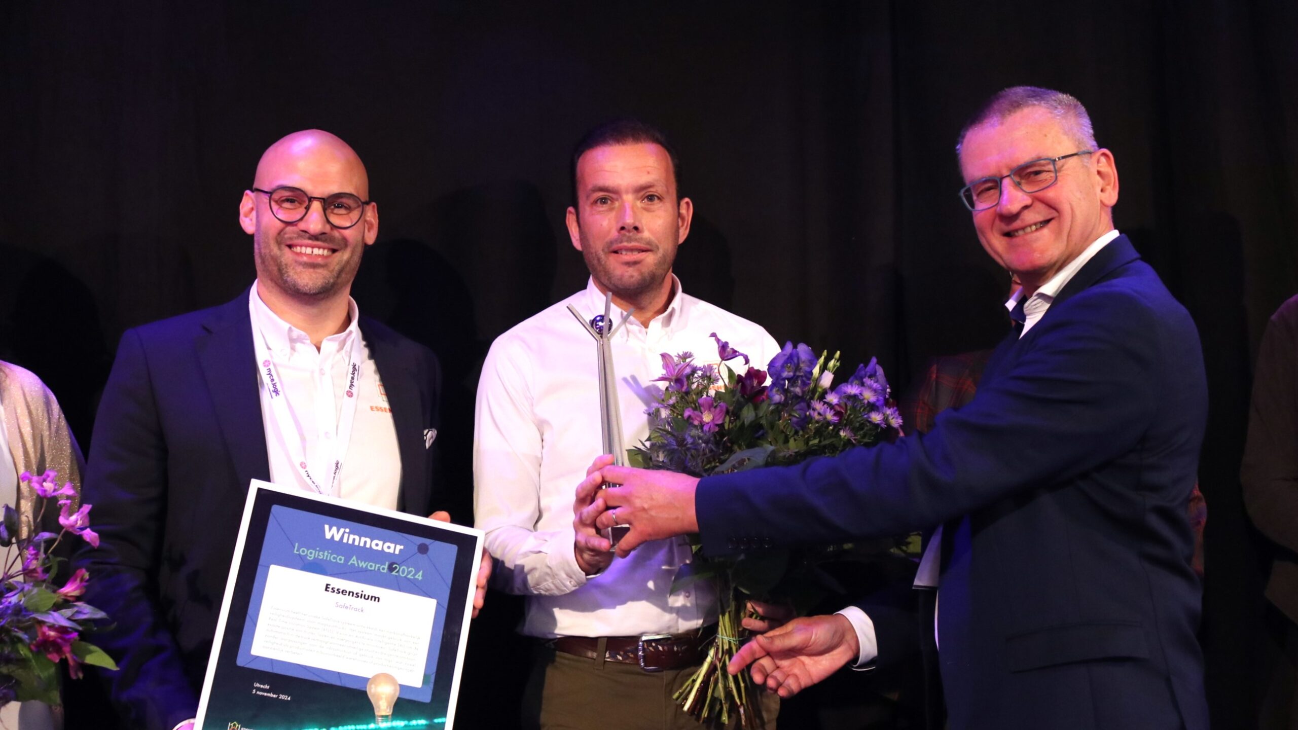 Boris Berghmans en Sebastiaan Evers samen met juryvoorzitter René de Koster