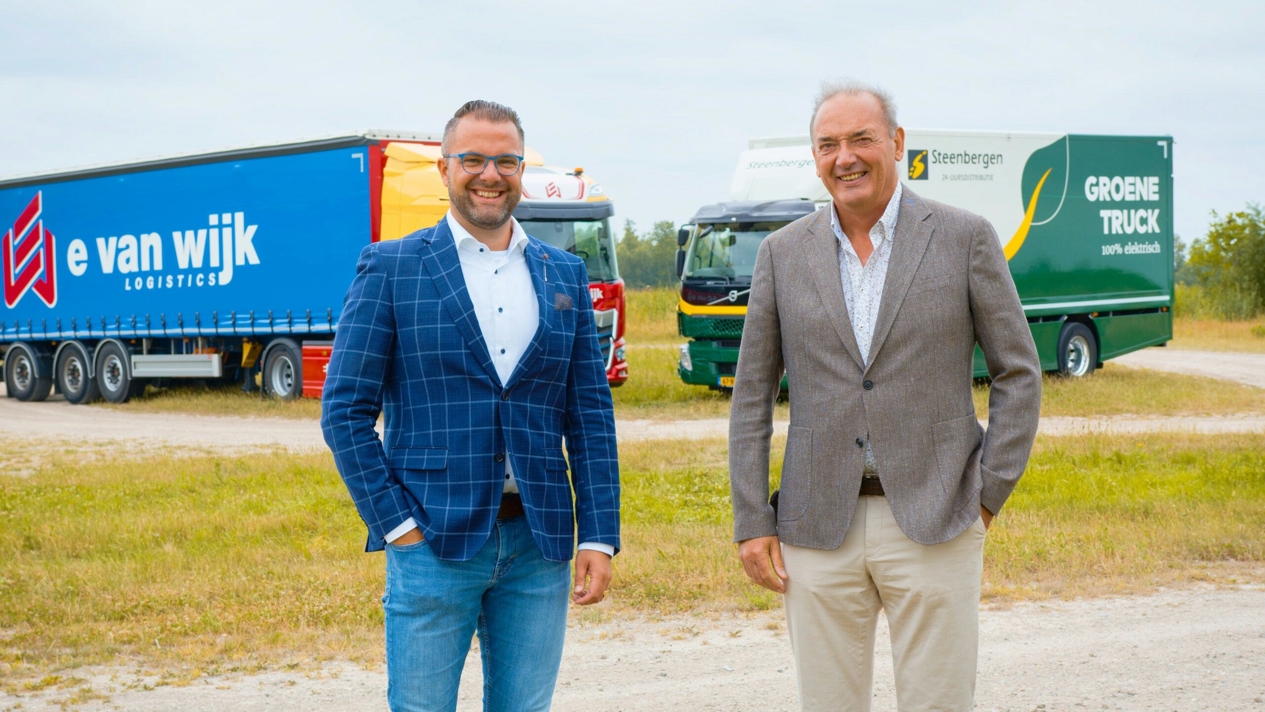 Ewout van Wijk (E. van Wijk) en Jaap Quist (Steenbergen Transport)