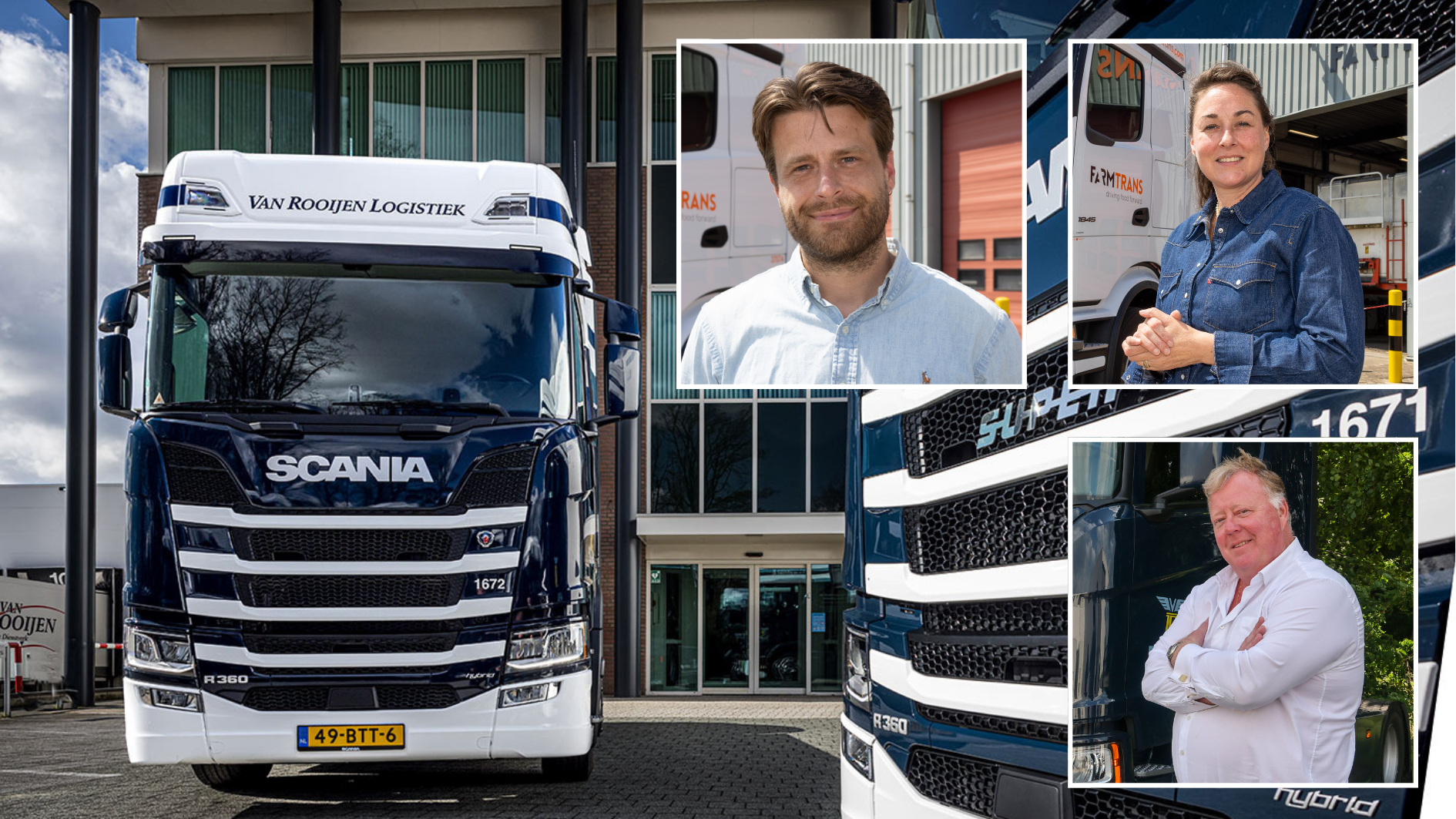 V.l.n.r. Jan van Nunen (Connekt | Lean&Green), Suzanne Spierings (Farm Trans) en Kees van den Heuvel (Van Rooijen)