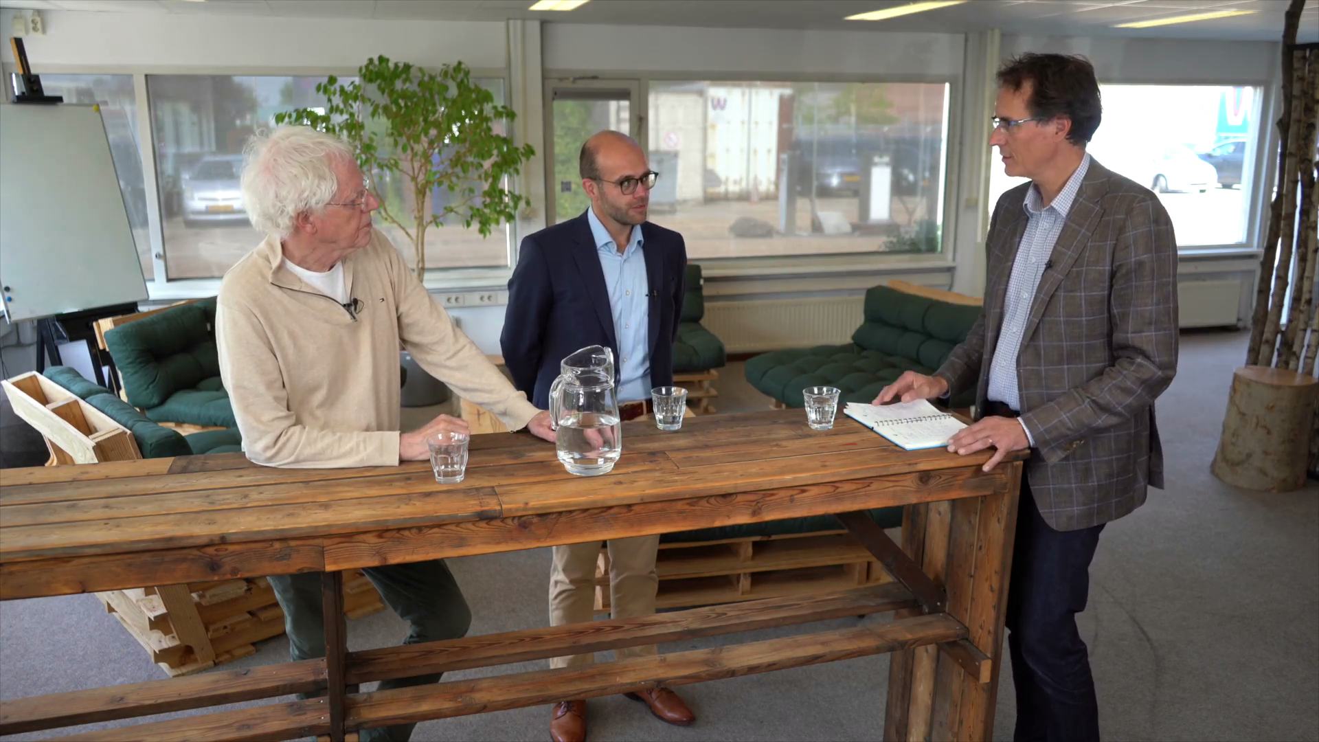 vlnr: Henk van der Wal, Albert Schrotenboer en Hans Moonen