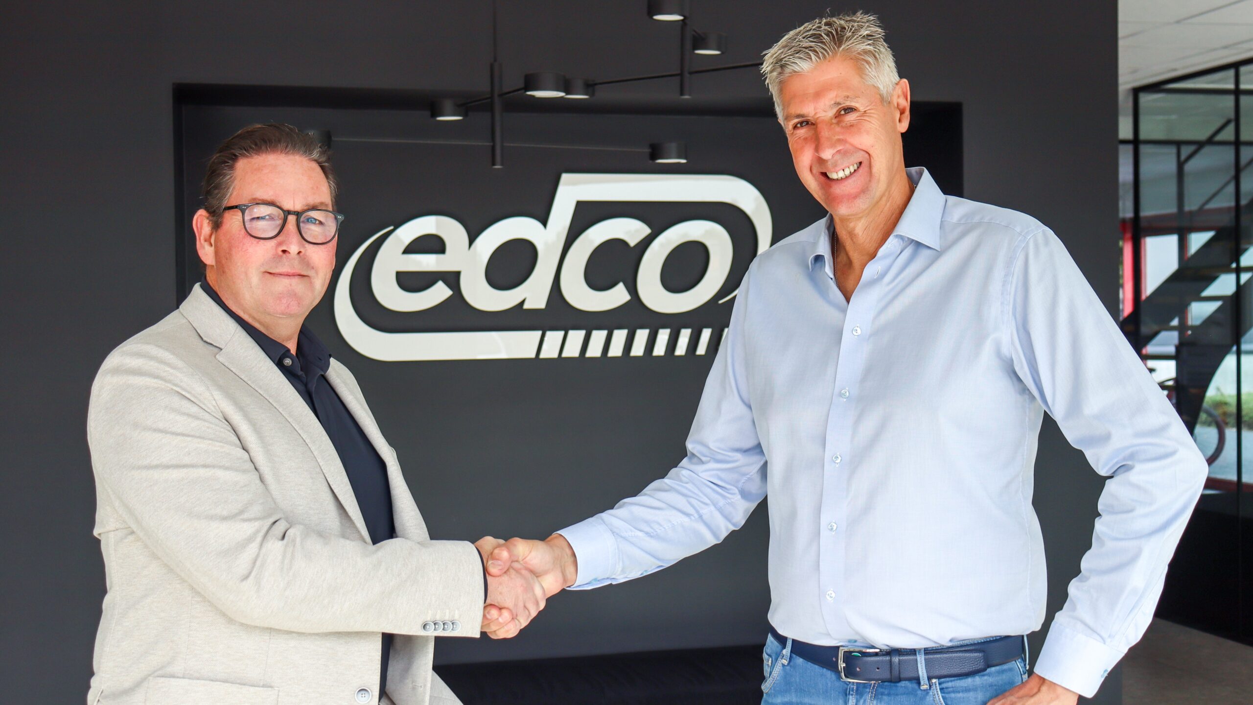 Martin van Dijk (ceo Logistic Force) en Frank van Langendonck (directeur Edco)