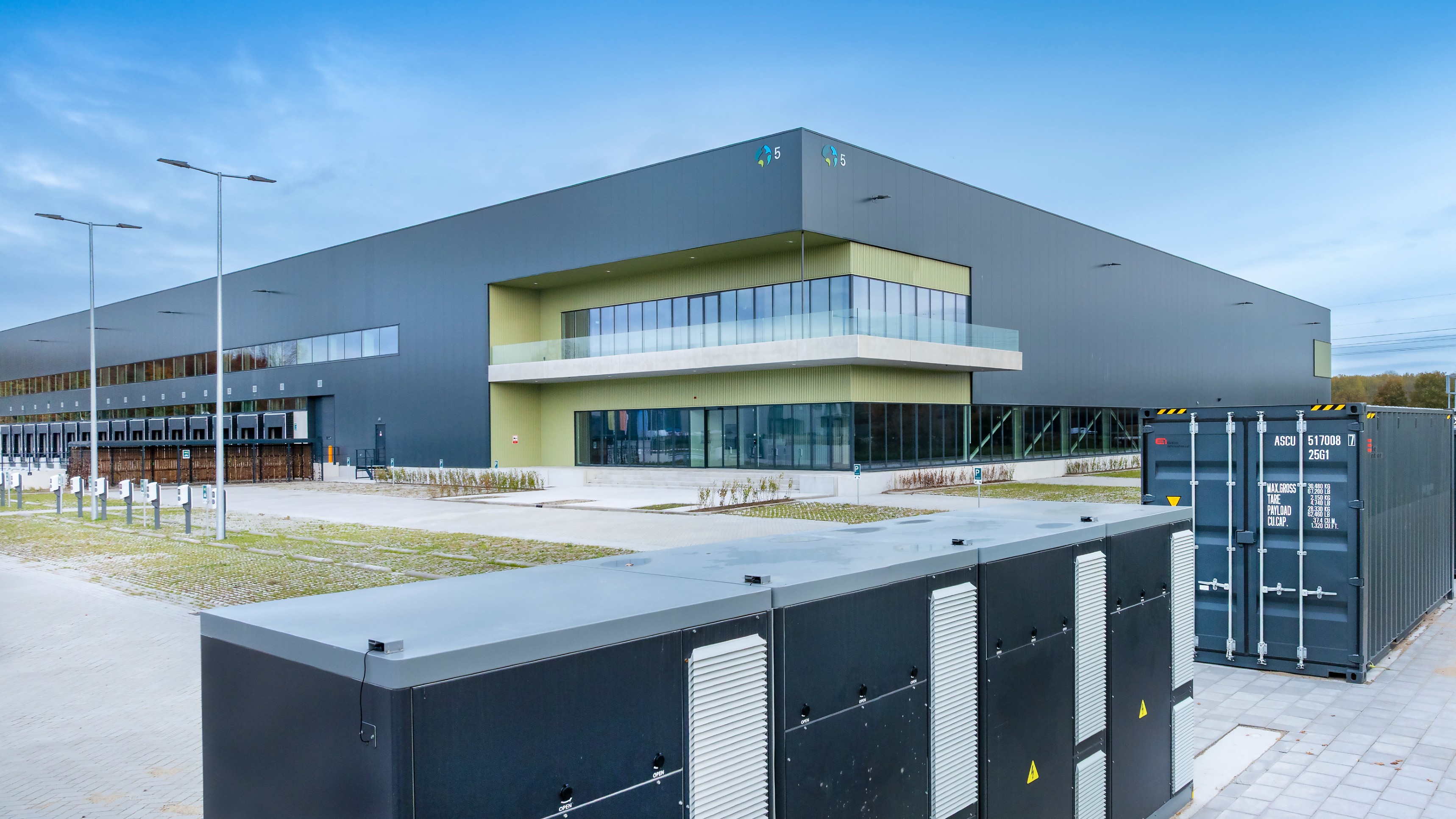 Het microgridproject bij het nieuwe dc van Prologis in Almere. Foto: Prologis