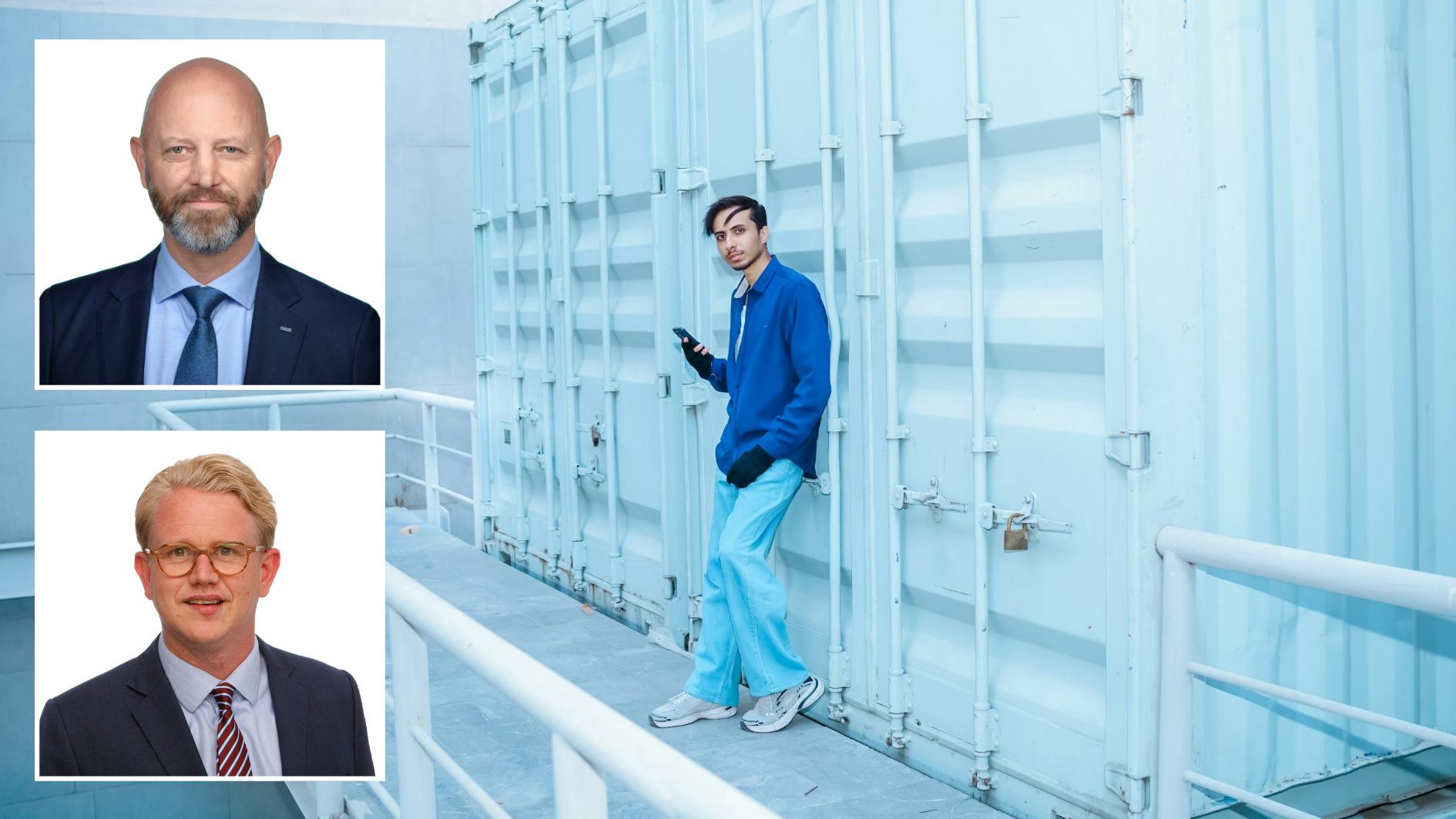 Stefan Raimondo (boven) en Rick Weijers (onder). Achtergrondfoto: Muhammed Hassaan/Shutterstock