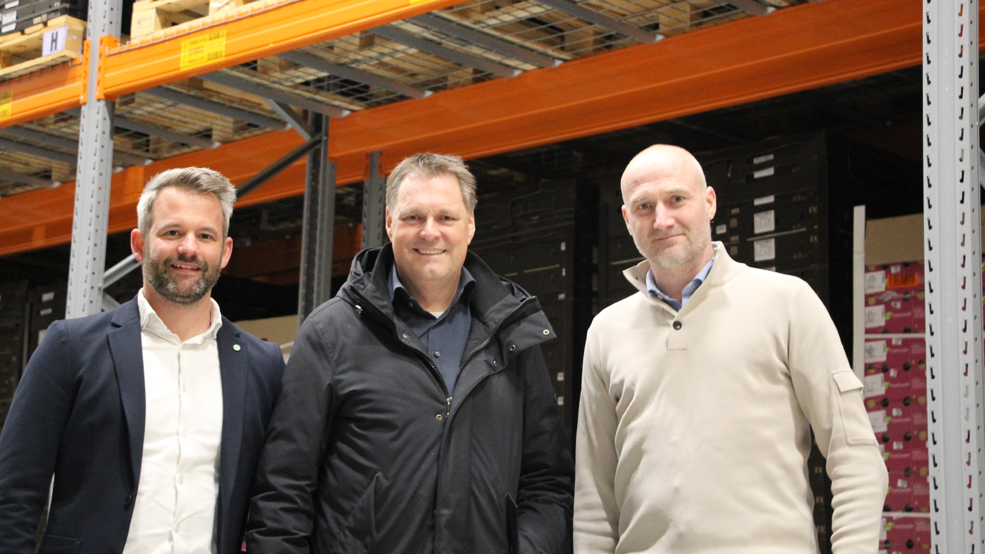 Bart de Man (CEVA Logistics), Rob van Opzeeland (Kivits Logistics Group) en Jorn Versteijnen (Versteijnen Logistics).