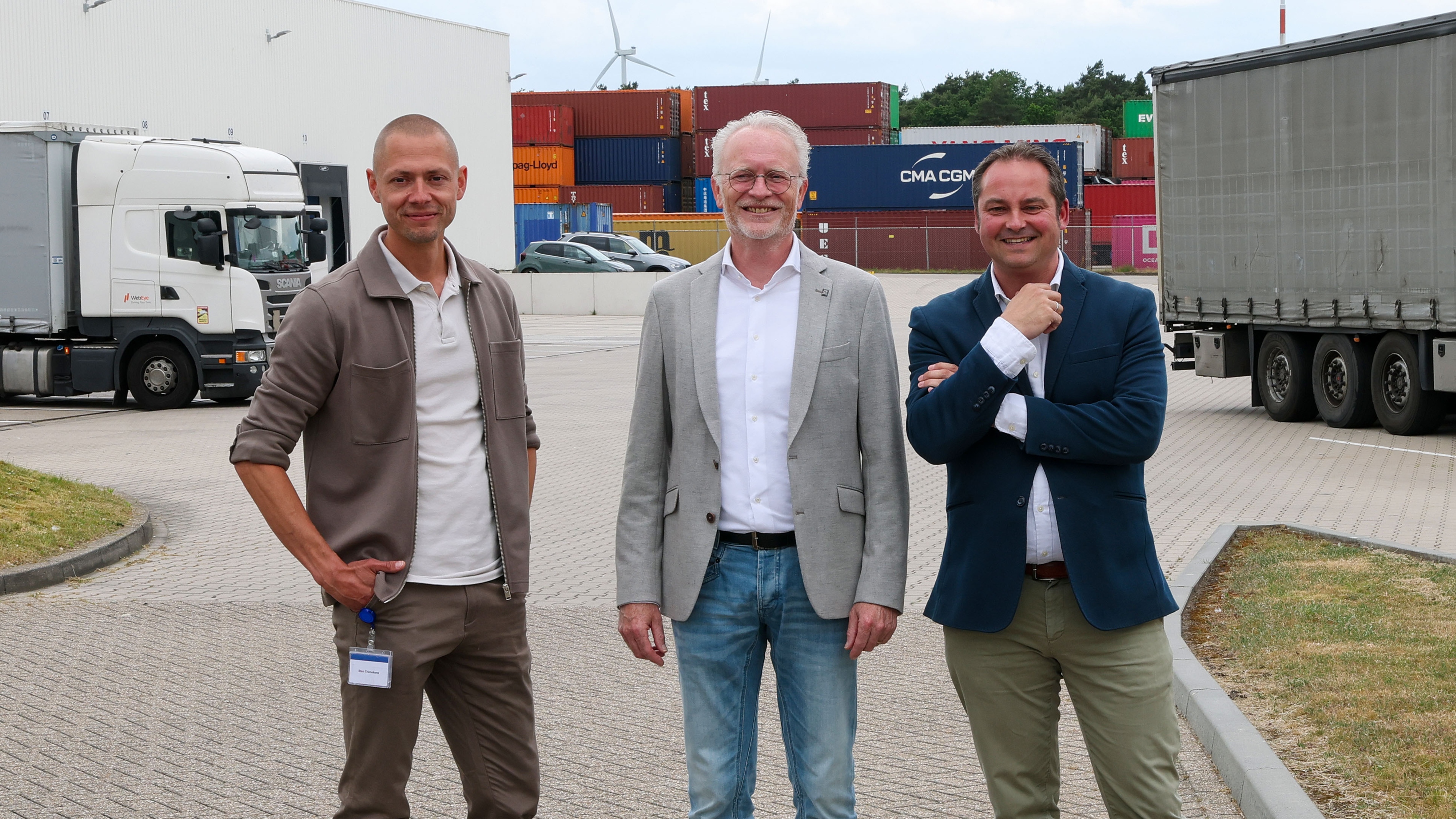Op bezoek bij Seacon in Venlo. Van links naar rechts: Sten Trienekens, Carlo Peters en Pascal Horvers. Foto: Bert Jansen