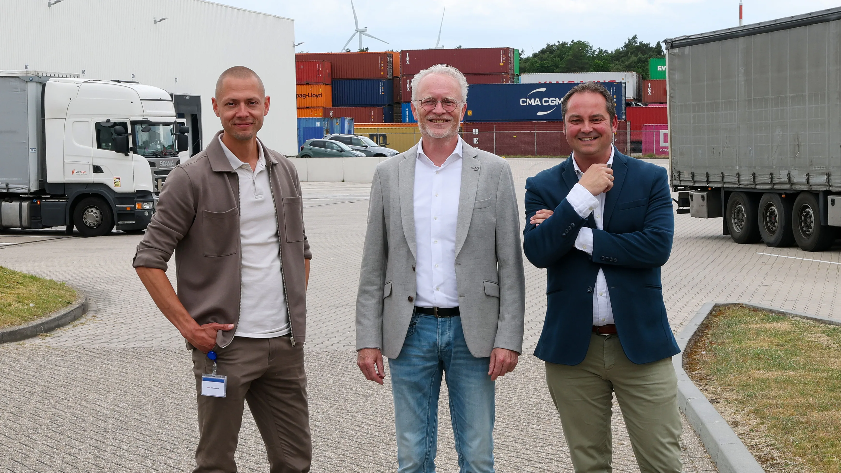 Op bezoek bij Seacon in Venlo. Van links naar rechts: Sten Trienekens, Carlo Peters en Pascal Horvers. Foto: Bert Jansen