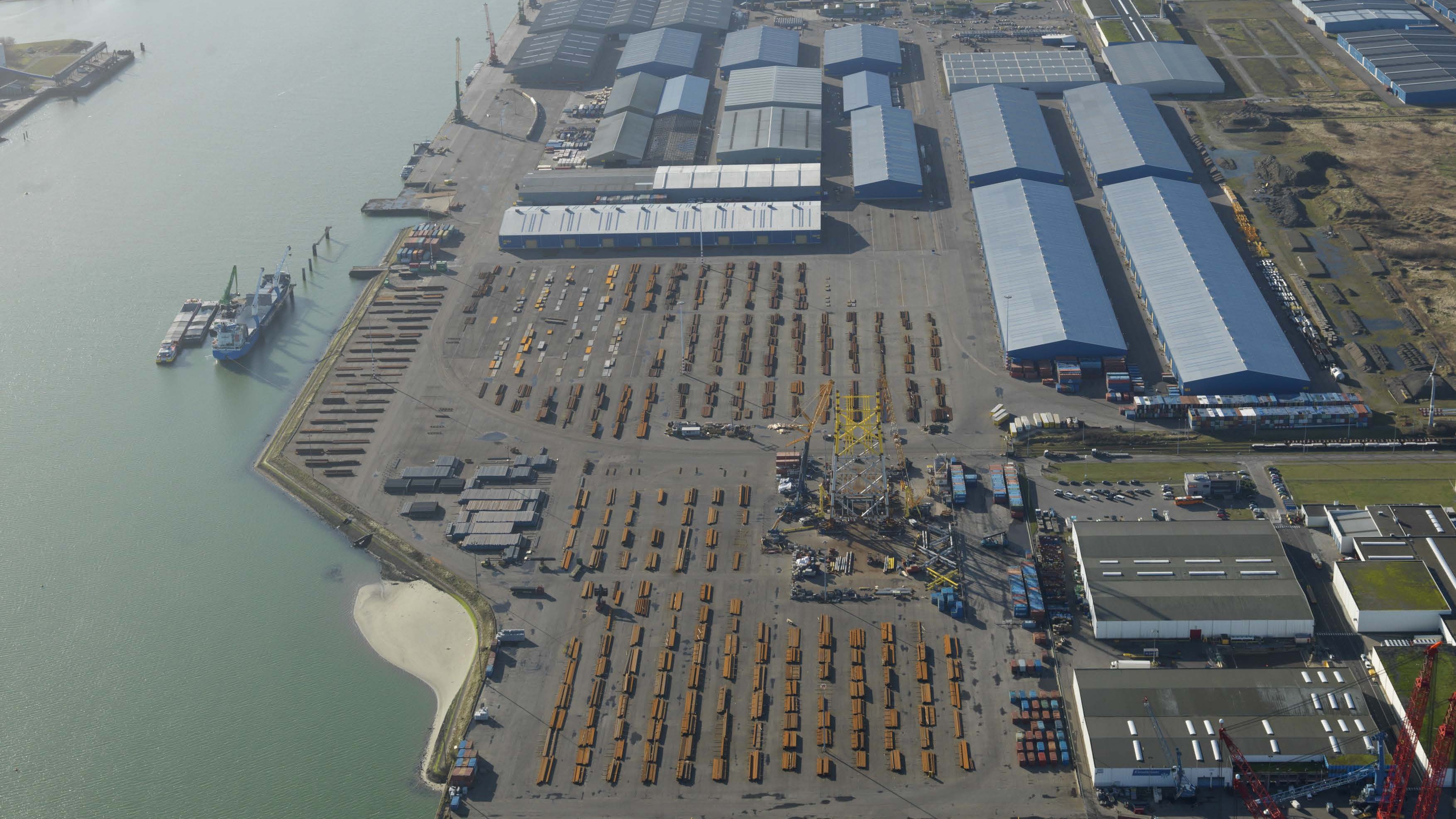 De logistieke hub in de haven van Vlissingen. Foto: DHG
