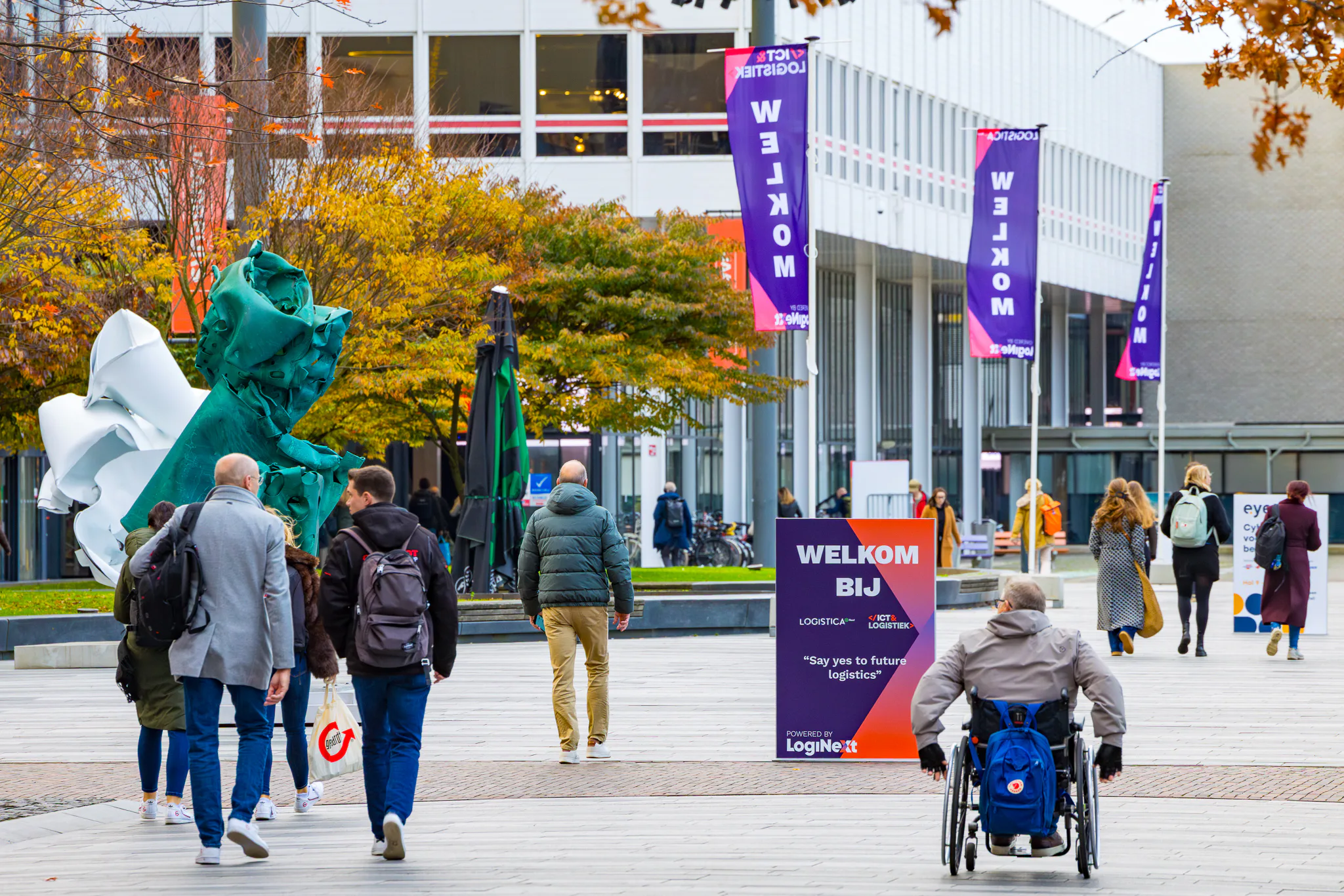 Welkom bij ICT&Logistiek en Logistica Next: de entree van de Jaarbeurs in Utrecht.