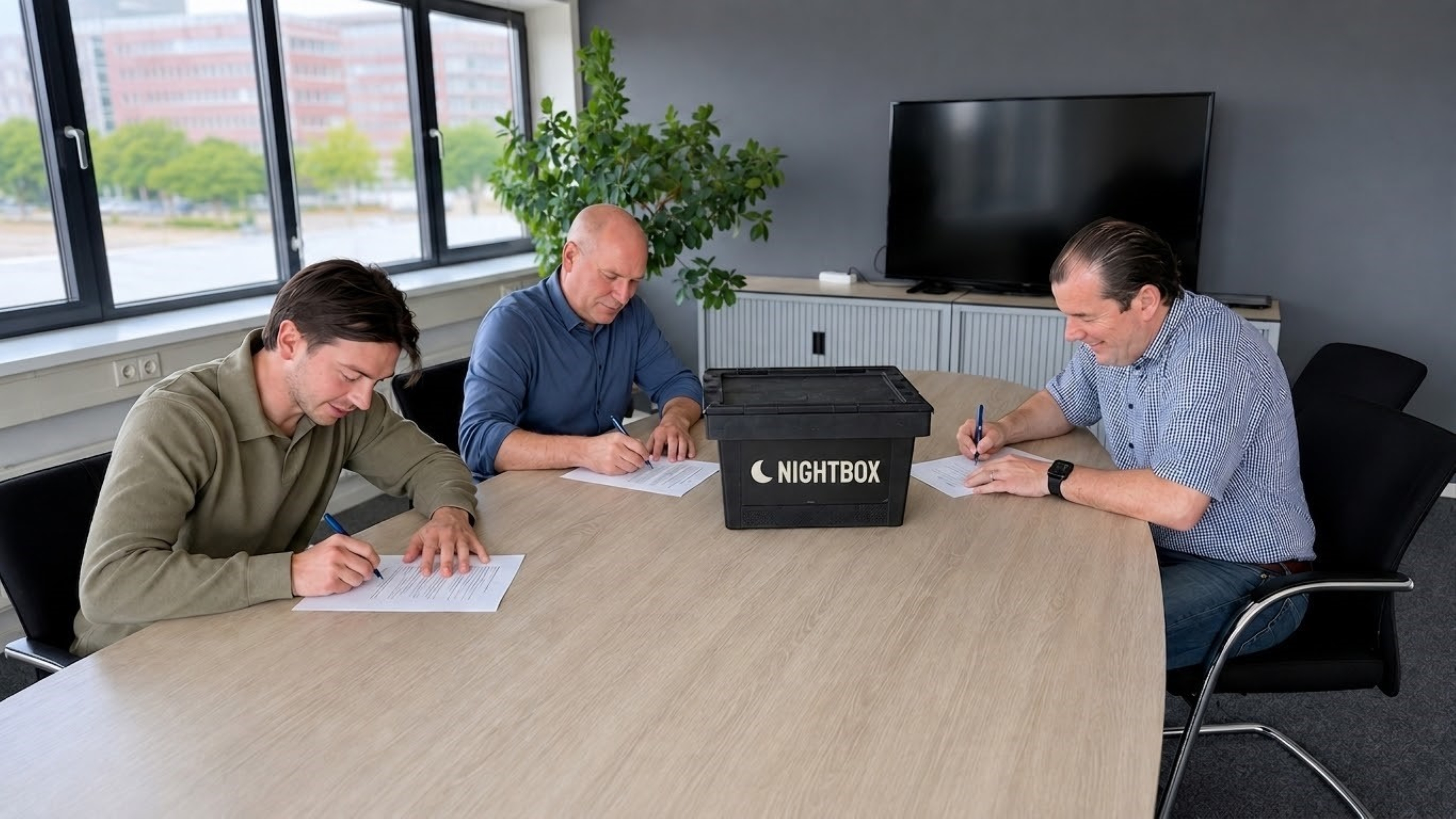 vlnr: Job Venhoek, Jerome Koster en Daniel Bleckmann. Foto: NightBox Benelux B.V.