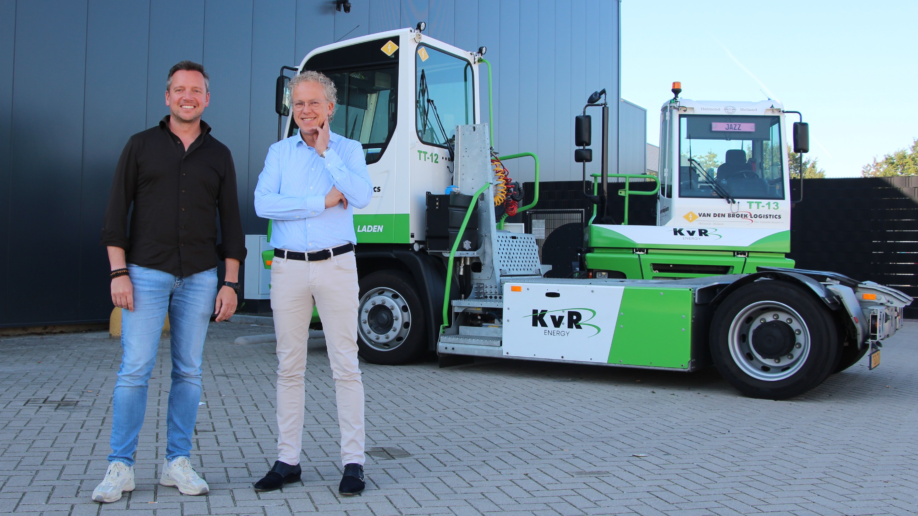 Christiaan van der Waal (links), ceo van Tibo Energy, en Karel van Rooij (rechts), eigenaar van KVR Energy en van Van den Broek Logistics en Warehousing.