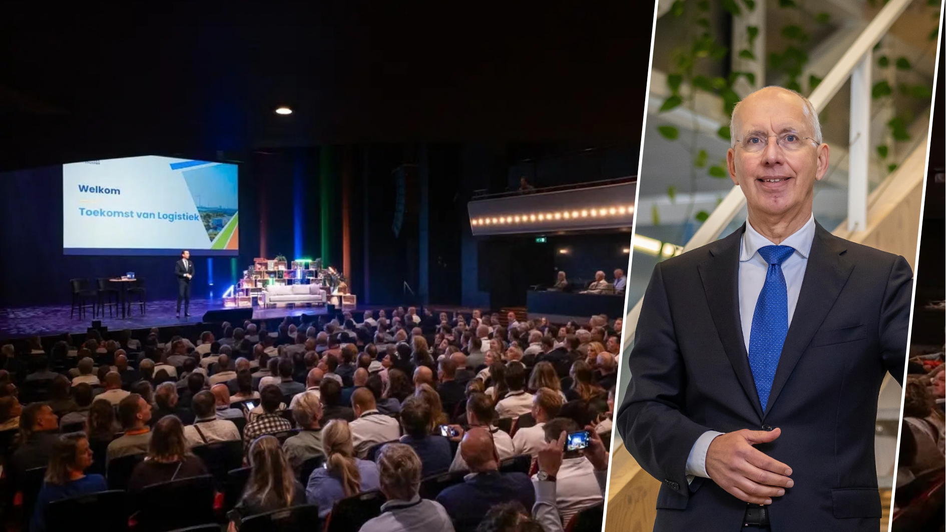 Eindcongres 'Toekomst van Logistiek' van Topsector Logistiek. Achtergrondfoto: Studio Dijkgraaf. Foto Ronald Paul: Dennis Wisse.